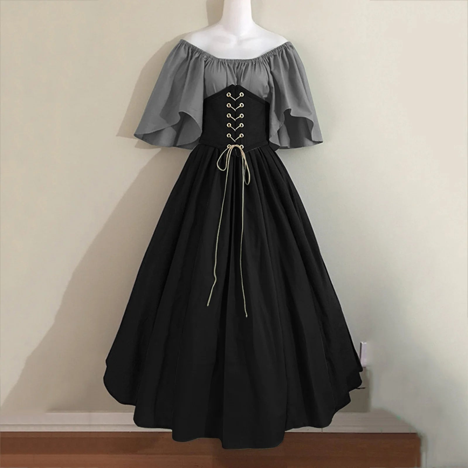Victorian Dress for Women 1800S,Womens Flare Sleeve Medieval Vintage Dresses with Corset Traditional Irish Dress