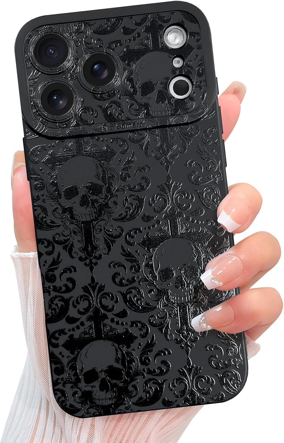 Goth Aesthetic Skull Cross Phone Case