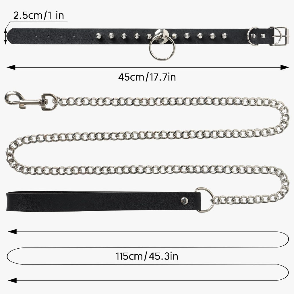 Goth Choker Necklace Black Leather Gothic Jewelry