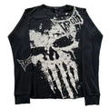 Y2K Classic Long Sleeves T Shirt Men Women Harajuku Retro Skull Graphic Print Oversized Tops Autumn T Shirt Goth Clothing