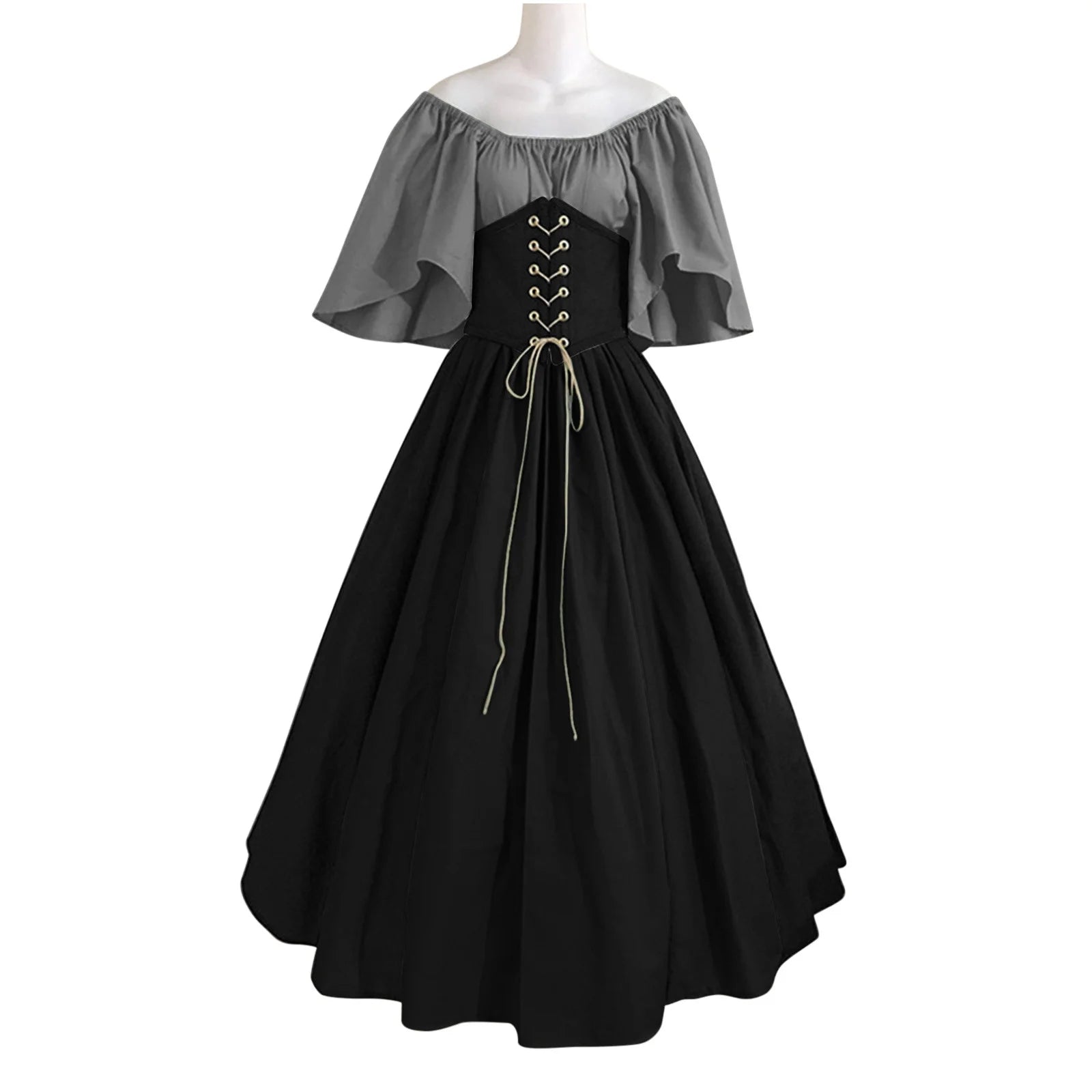 Victorian Dress for Women 1800S,Womens Flare Sleeve Medieval Vintage Dresses with Corset Traditional Irish Dress