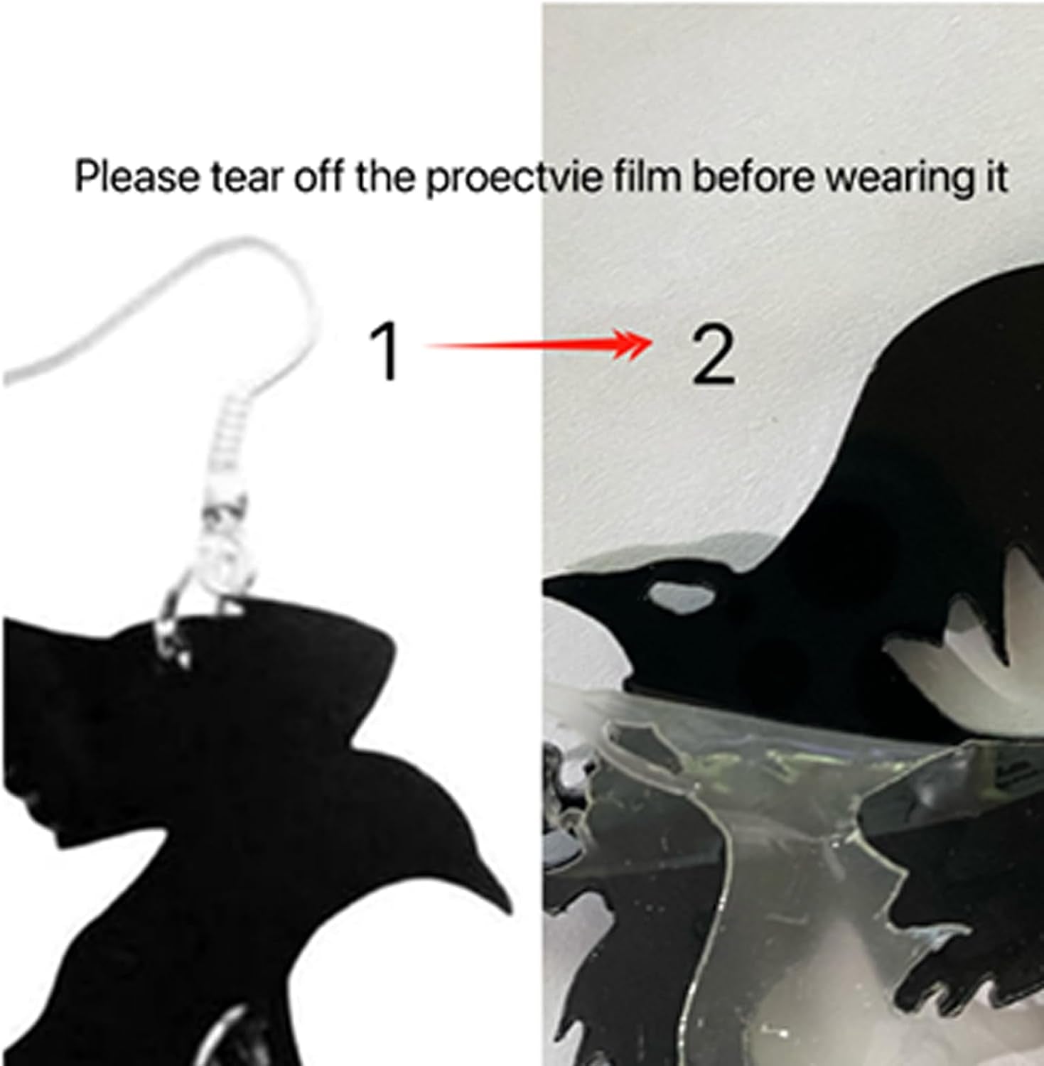 Gothic Raven Earrings Halloween Crow Earrings