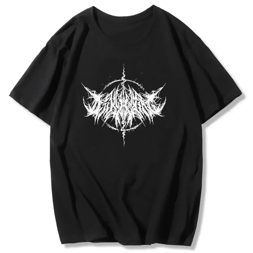 Women T-Shirt 90S Vintage Hip Hop Streetwear Kawaii Fashion Casual Tops Men'S T Shirt Lightning Letter Print Y2K Goth Punk