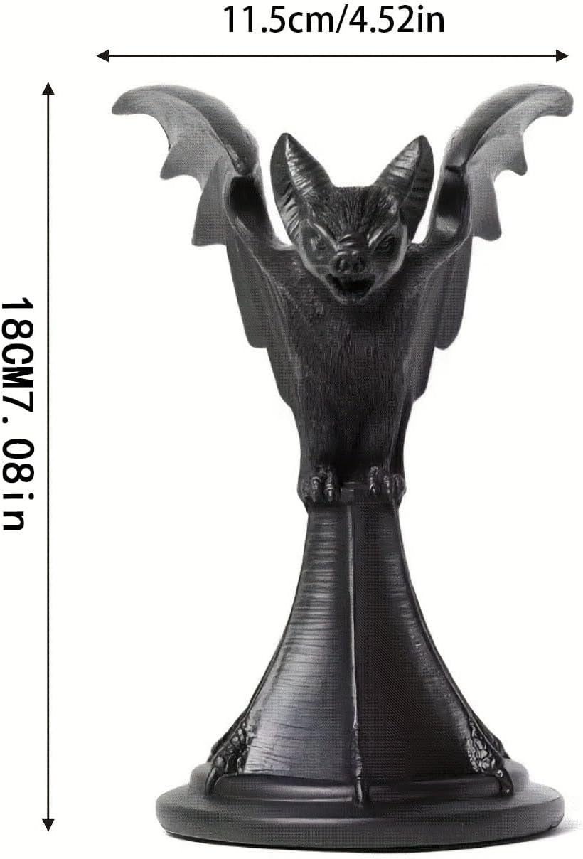 Gothic Decor Bat Halloween Candle Holder