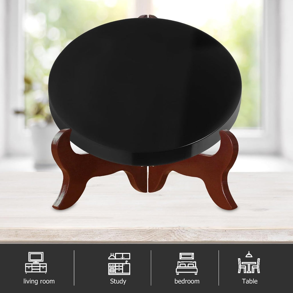 Black Obsidian Scrying Mirror Witch Altar Decor