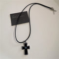 Punk Rock Black Heart Cross Pendant Chain Necklace for Men Women Cool Hip Hop Street Vintage 90S Y2K Grunge Goth Accessories