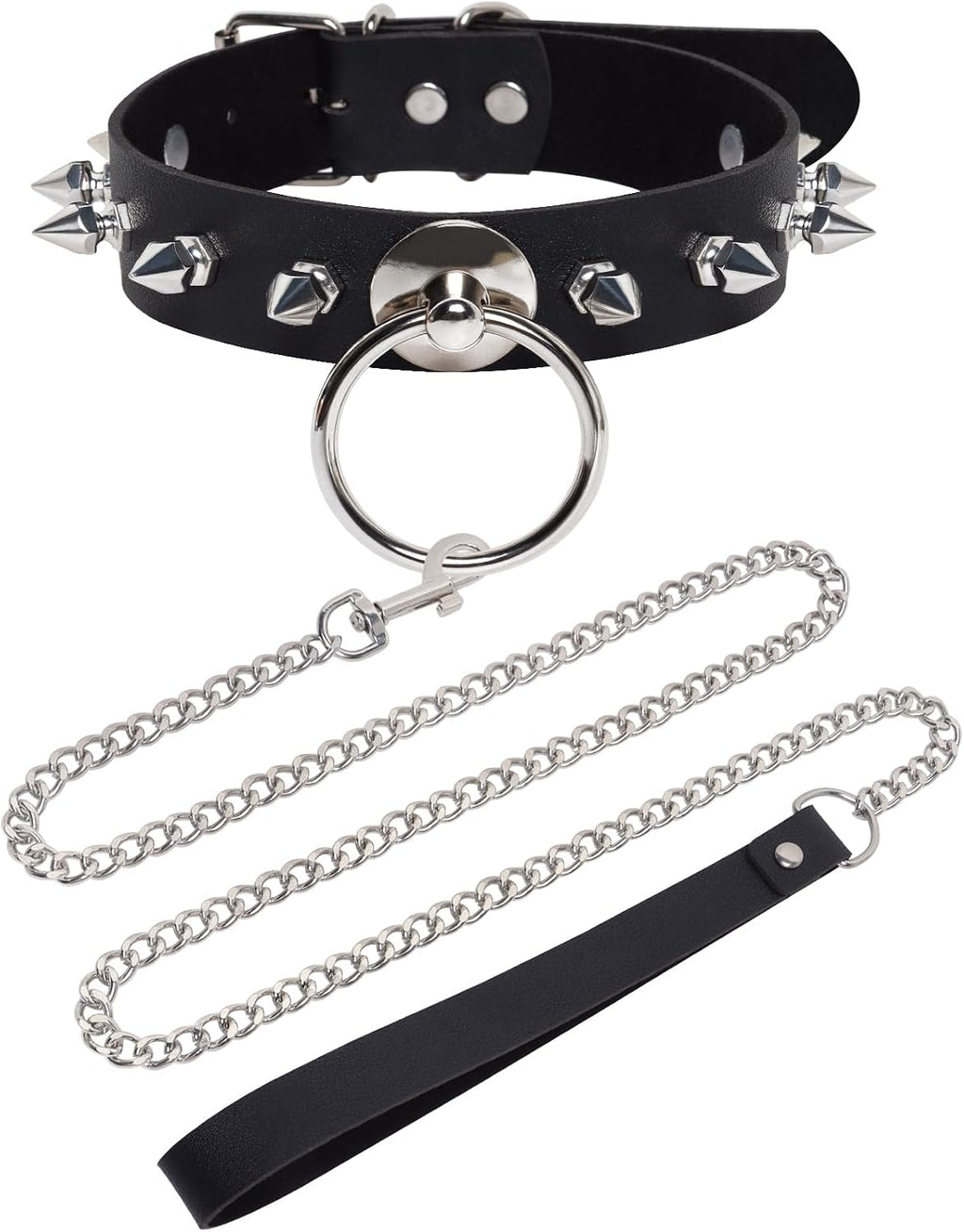 Goth Choker Necklace Black Leather Gothic Jewelry