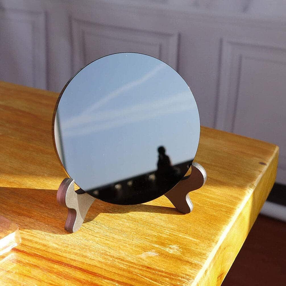 Black Obsidian Scrying Mirror Witch Altar Decor