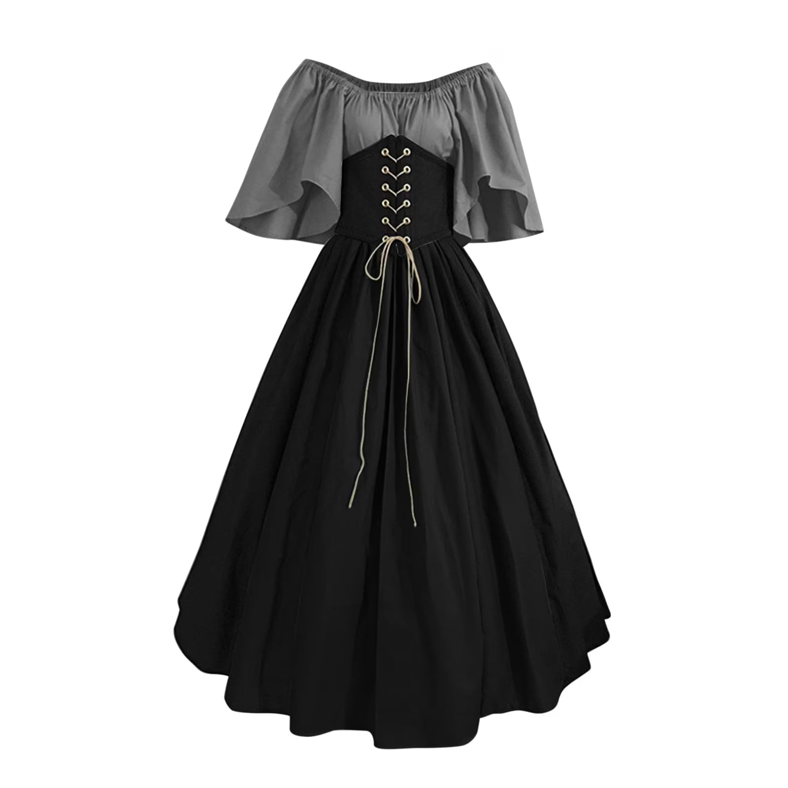 Victorian Dress for Women 1800S,Womens Flare Sleeve Medieval Vintage Dresses with Corset Traditional Irish Dress