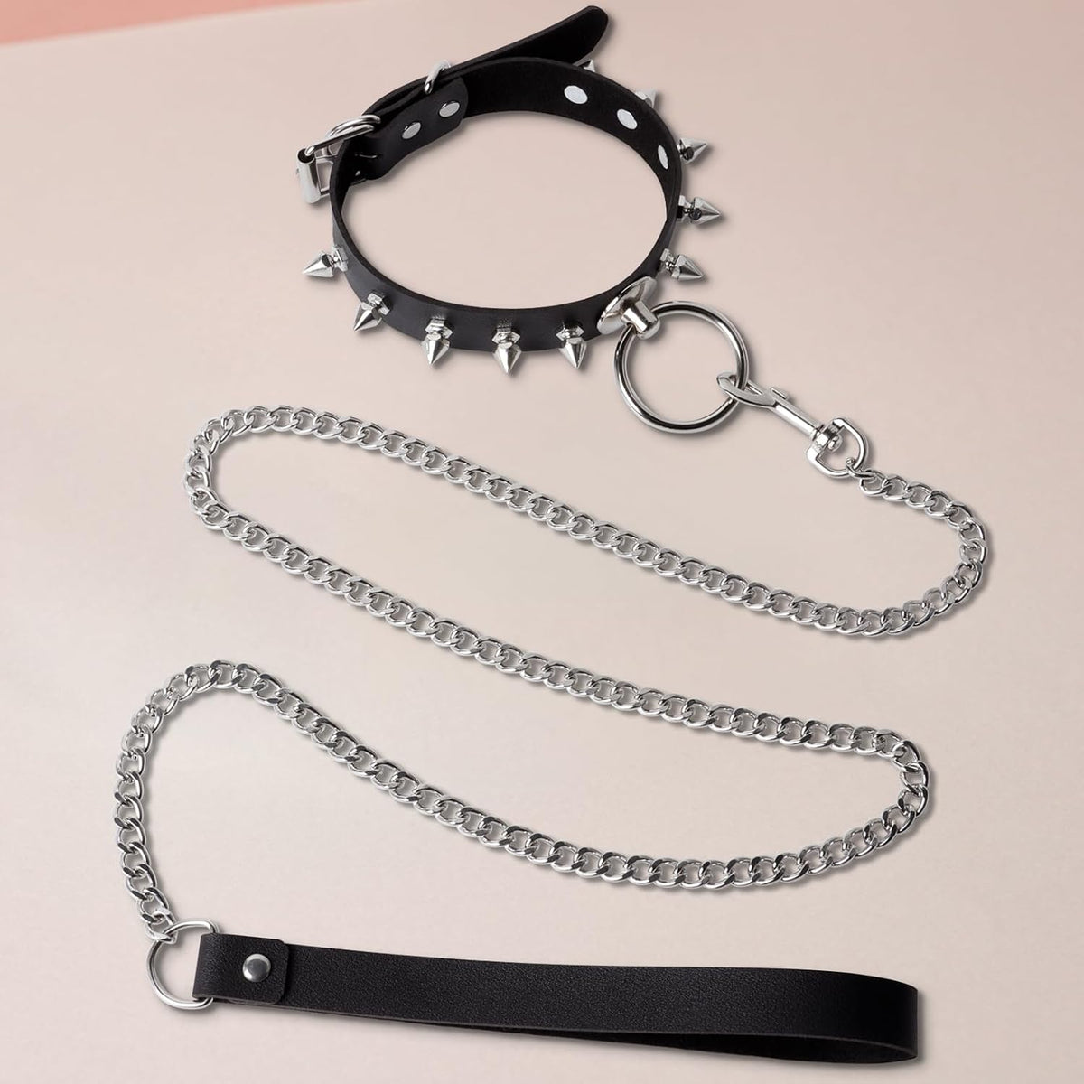 Goth Choker Necklace Black Leather Gothic Jewelry